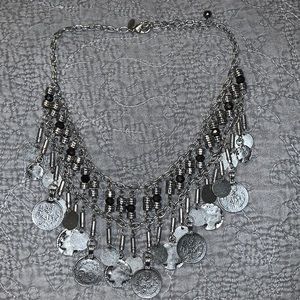 Silver statement necklace